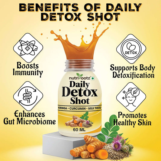 benefits of nutrirootz daily detox shot pack of 10 60ml india