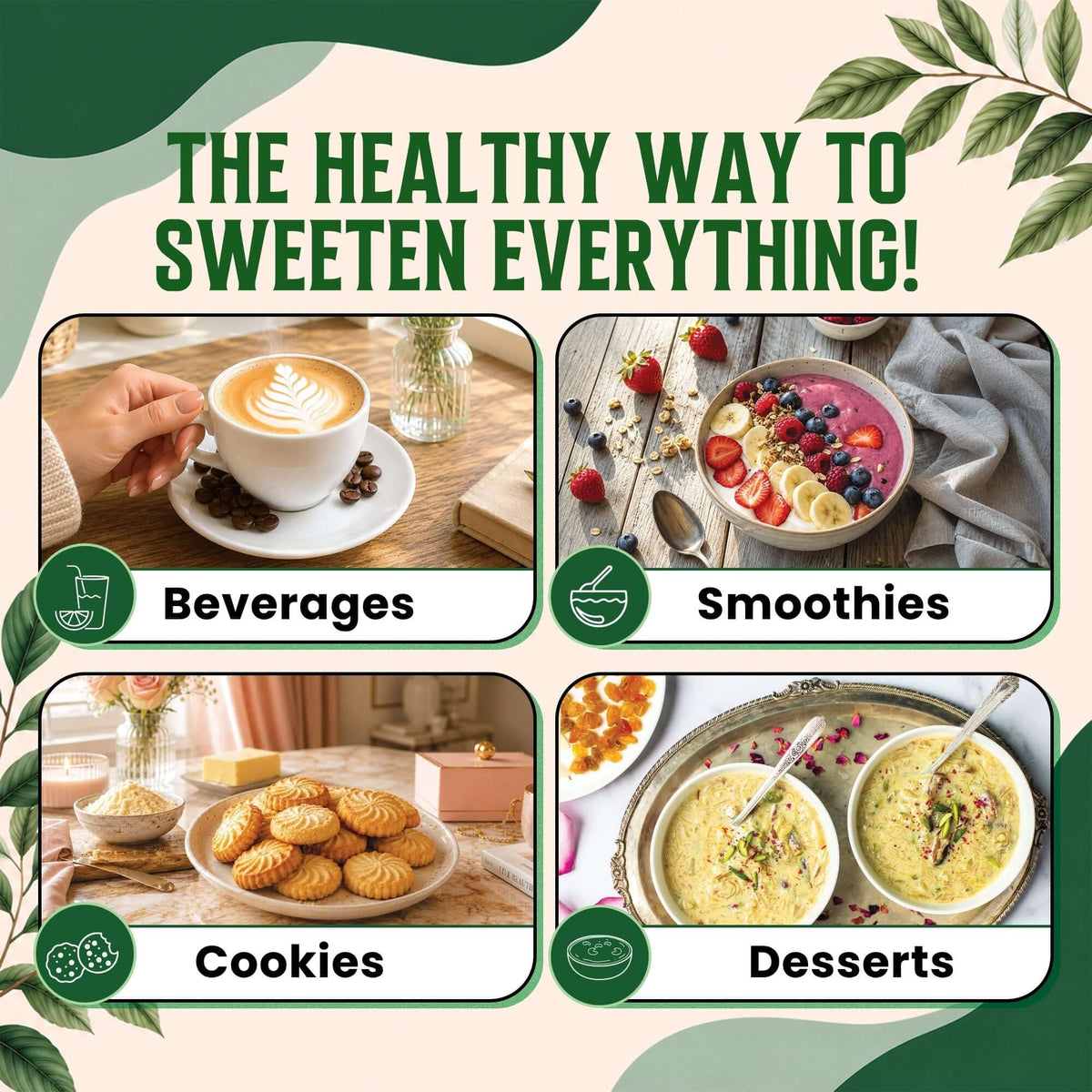 Monk Fruit Sweetener with Erythritol multiple usages