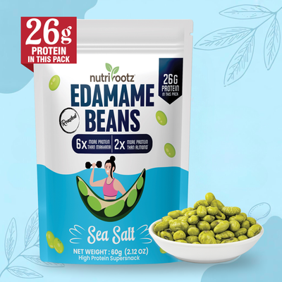 Roasted Edamame Beans - High Protein Snack | Nutrirootz
