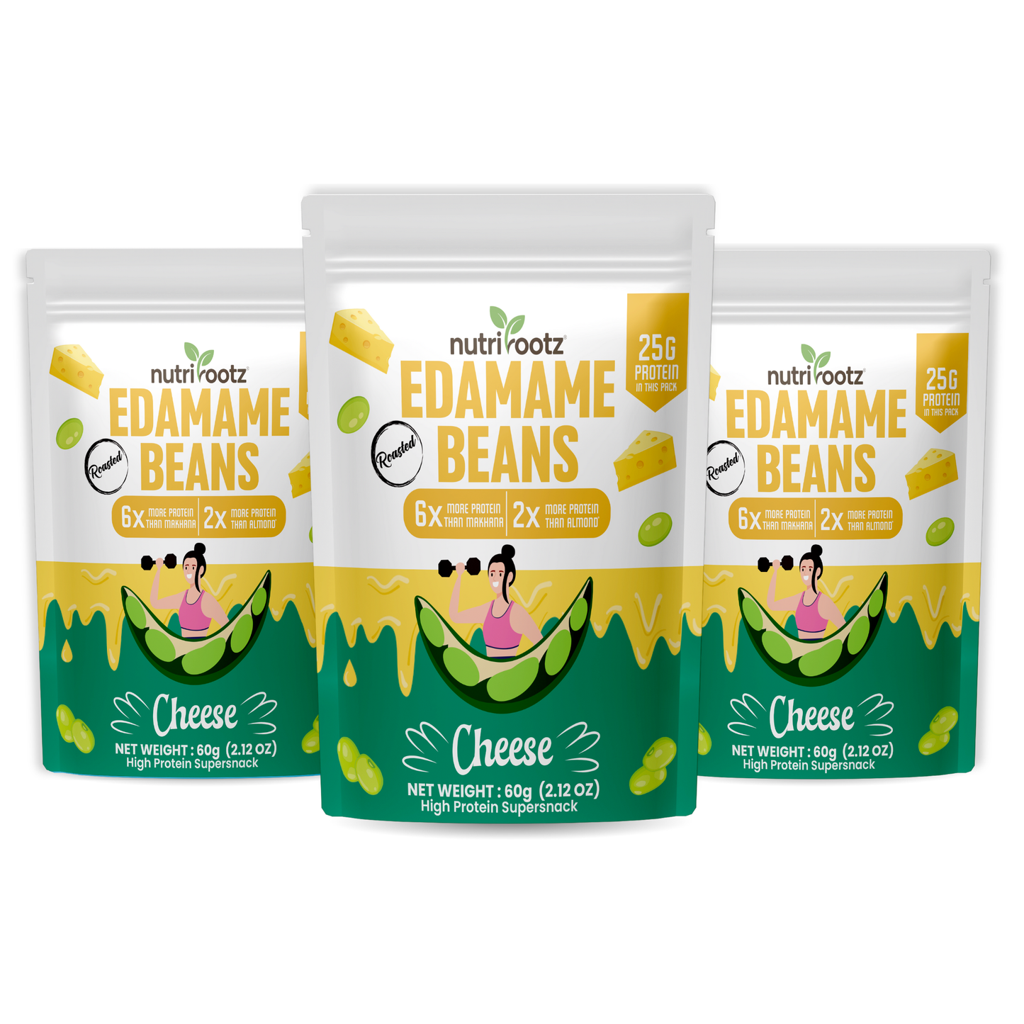 Roasted Edamame Beans - CHEESE FLAVOR | 25g Protein