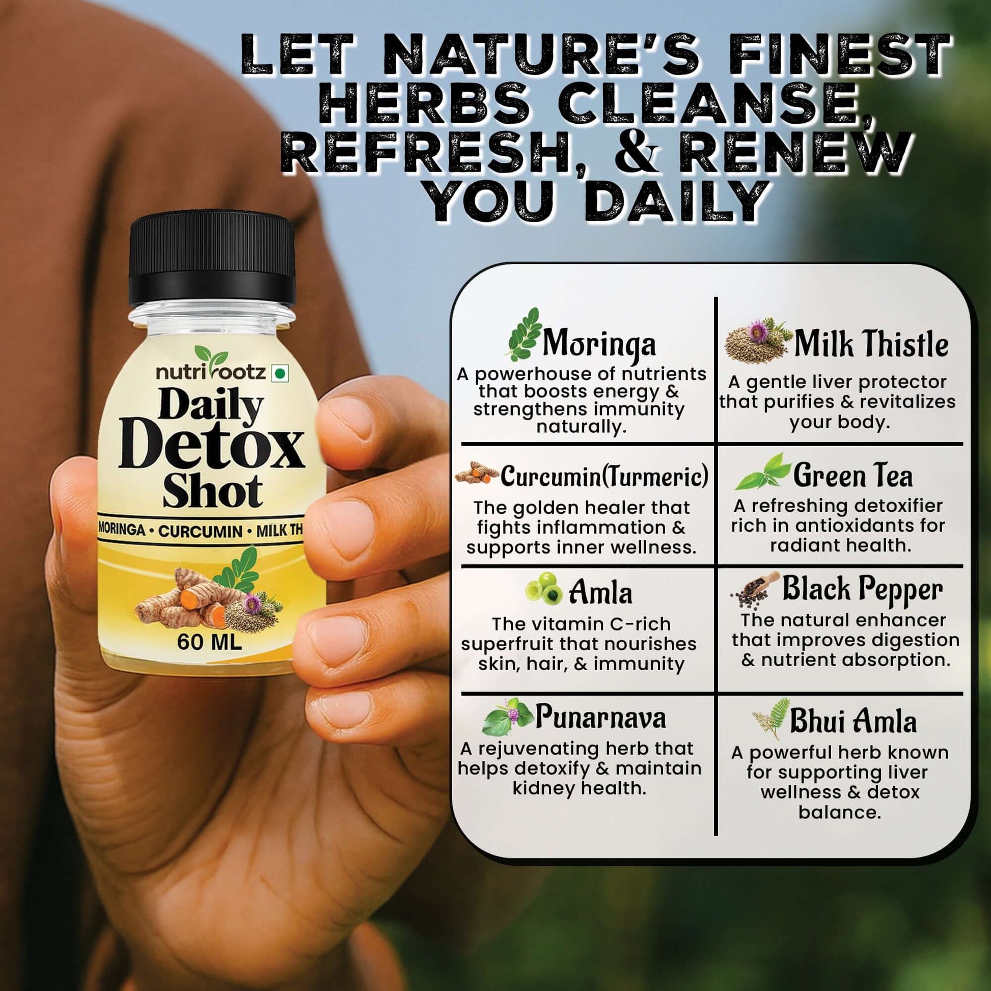 Nutrirootz Daily Detox Shot Ingredients