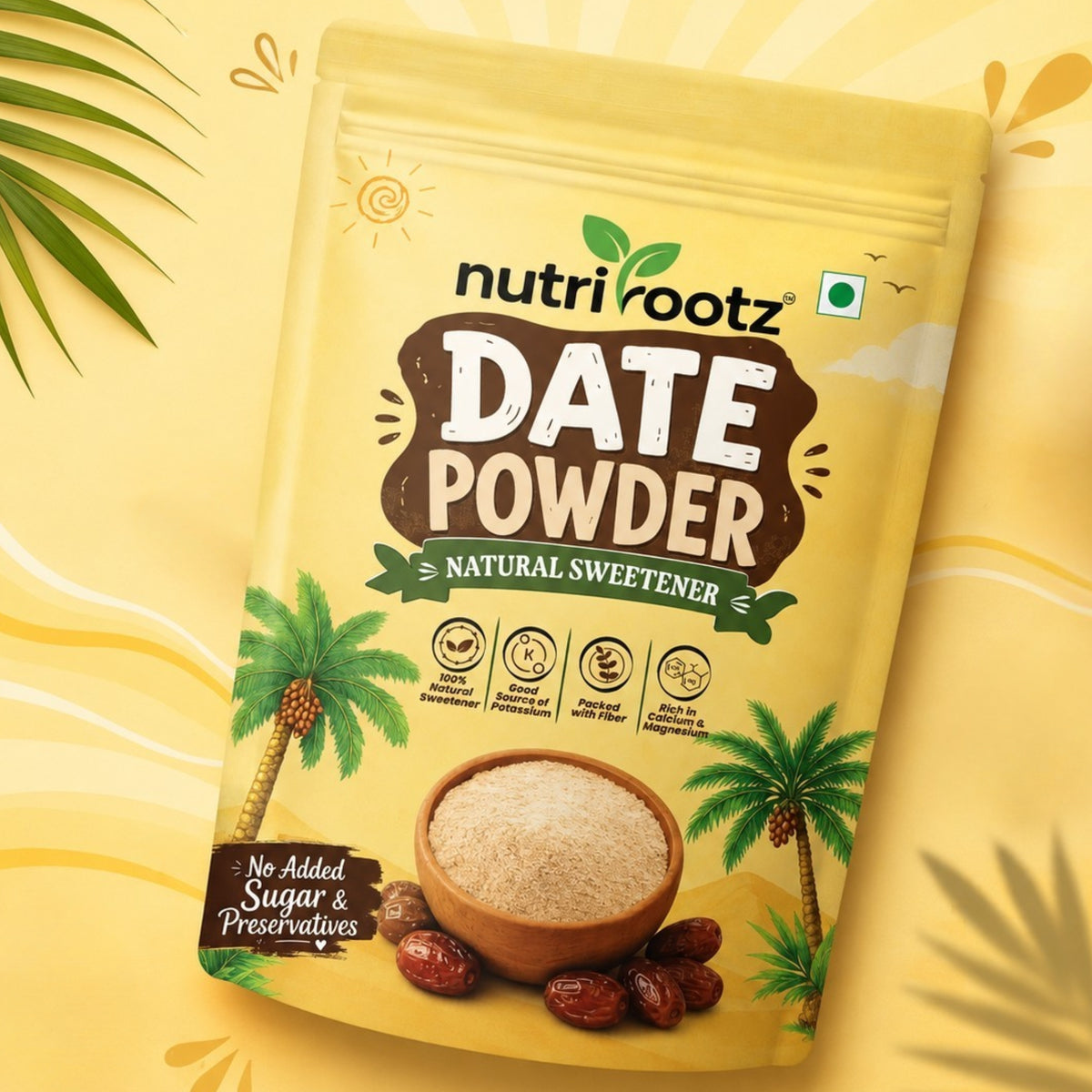 Date Powder - 300g | Dry Dates Powder | Kharik / Khajur Powder | 100% Dried Dates | No Added Sugar