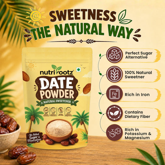 Date Powder - 300g | Dry Dates Powder | Kharik / Khajur Powder | 100% Dried Dates | No Added Sugar