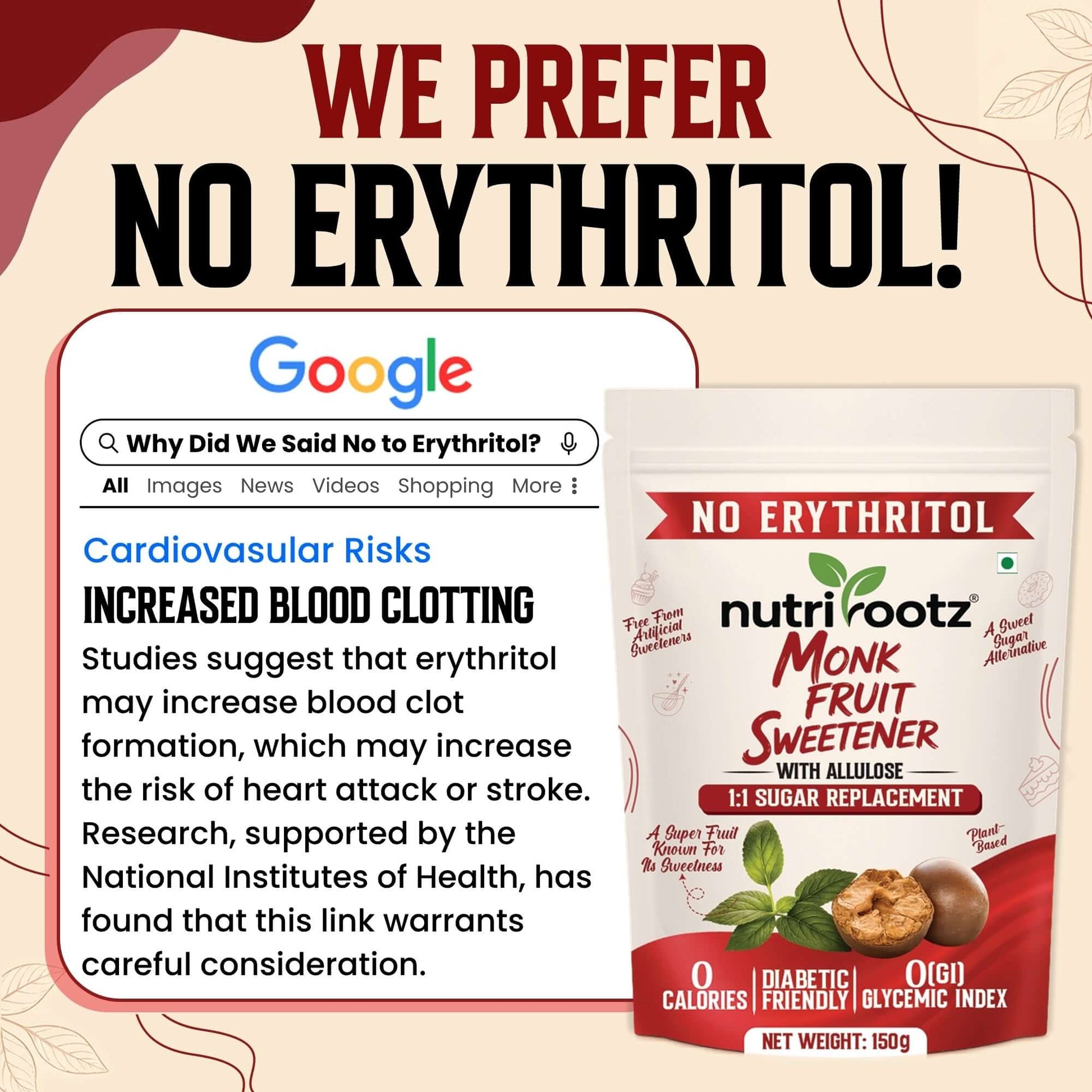 Monk Fruit Sweetener No Erythritol