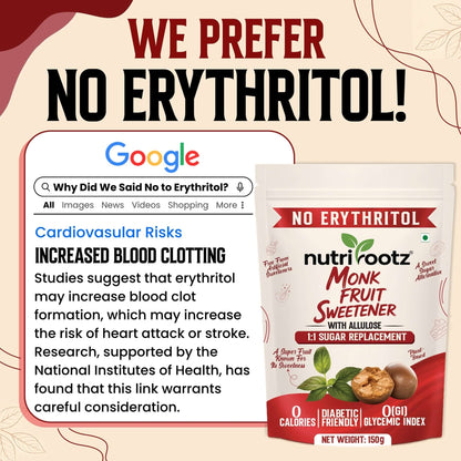 Monk Fruit Sweetener No Erythritol