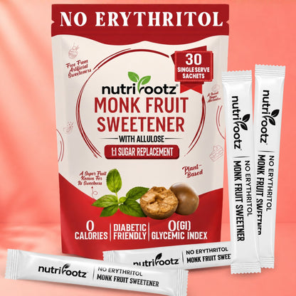 nutrirootz Monk Fruit Sweetener without erythritol sachets