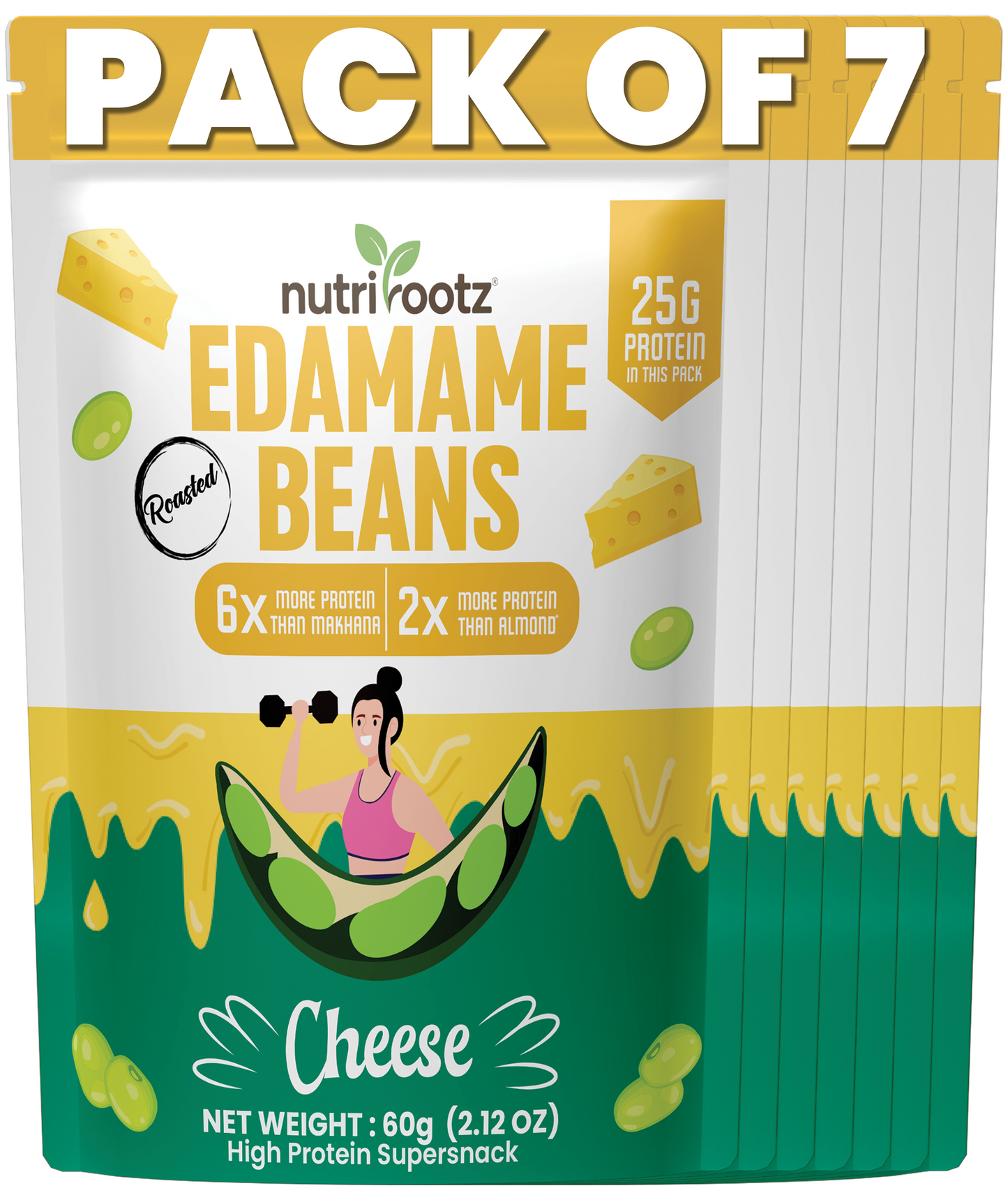 Roasted Edamame Beans - CHEESE FLAVOR | 25g Protein