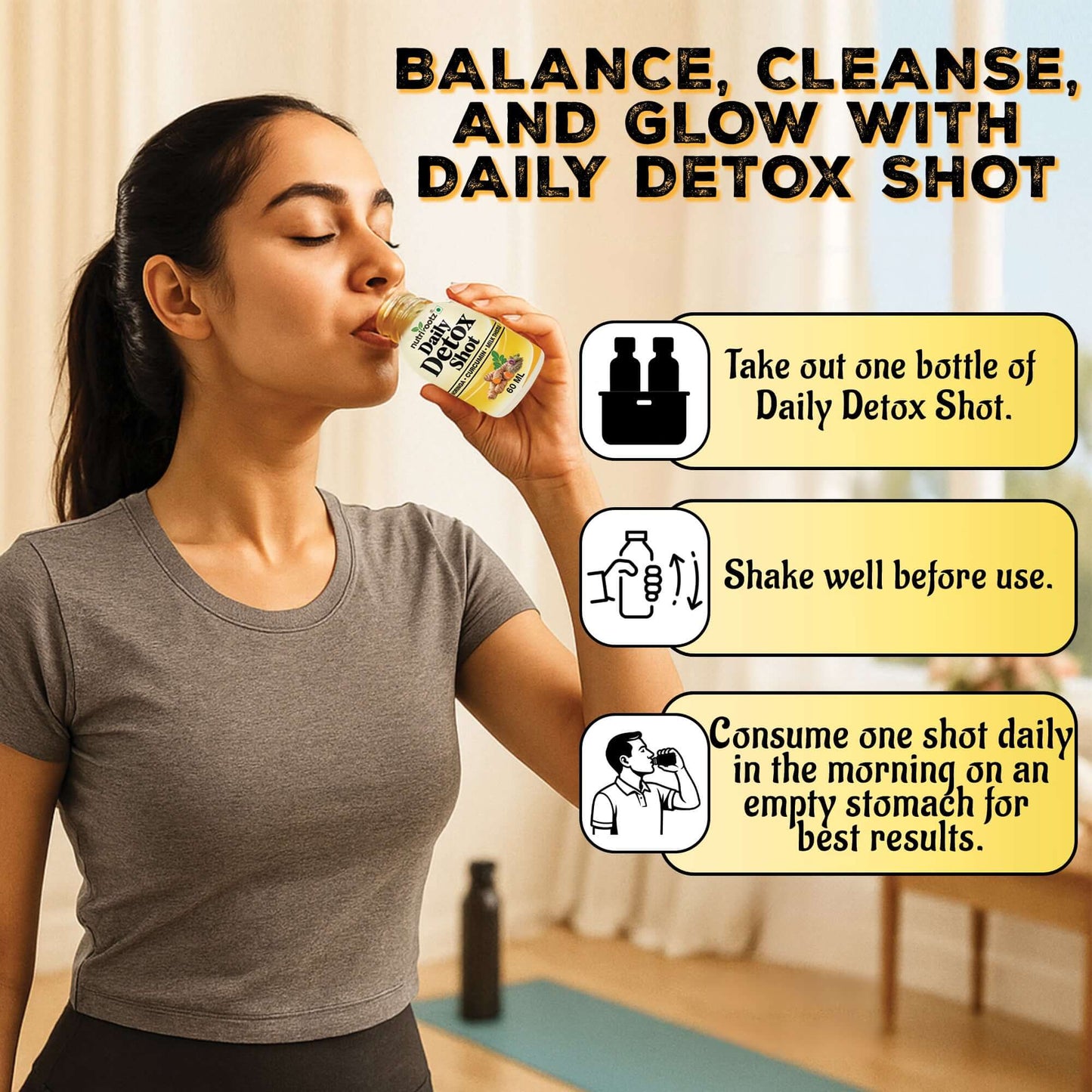 how to use daily detox shot morning empty stomach