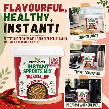 Instant Sprouts Mix Peri Peri | Ready to Eat Healthy Snack | Nutrirootz